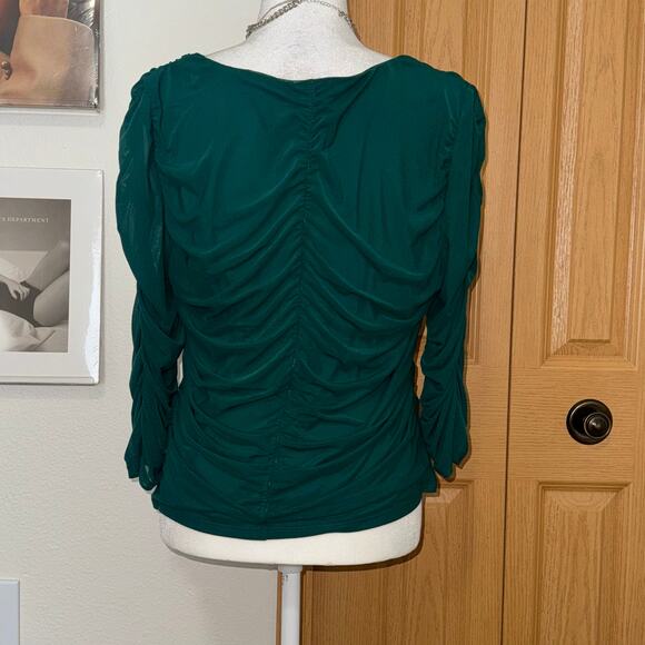 Torrid Mesh Sweetheart Shirred Top Women's Plus Size 2/2X NWT Green Coquette - Picture 4 of 10